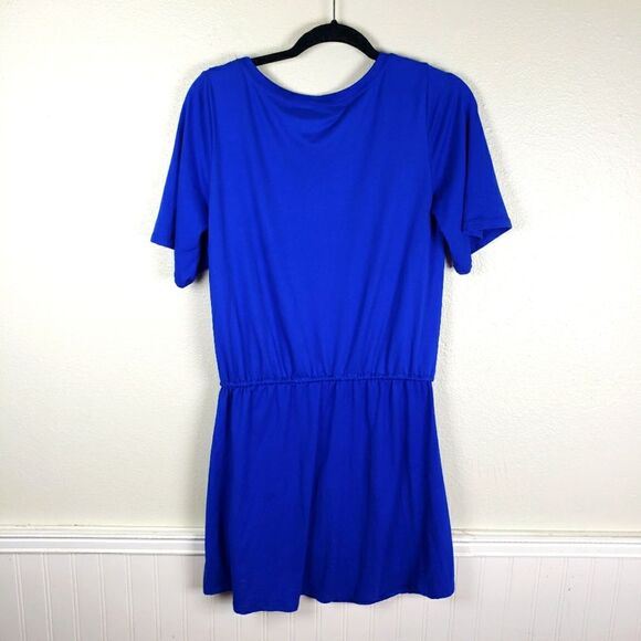 Women's Royal Blue Soft Surroundings Drawstring Short Dress Size Small - Picture 4 of 11